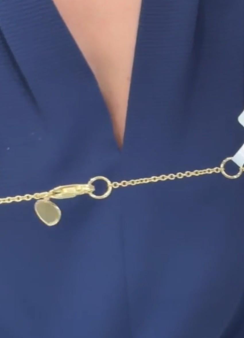 Meira T Or jaune 14K Opale bleu foncé avec diamants en vente 2