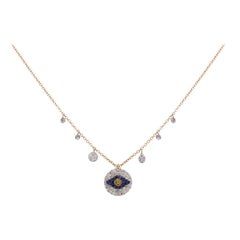 Meira T Diamond Evil Eye Pendant Chain Necklace