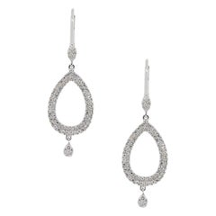 Meira T Diamond Pave Tear Drop Earrings