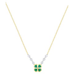 Meira T N16221/YE 14K Yellow Gold Four Leaf Clover Necklace
