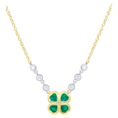 Meira T N16221/YE 14K Yellow Gold Four Leaf Clover Necklace