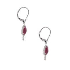 Meira T Ruby and Diamond Drop Earrings