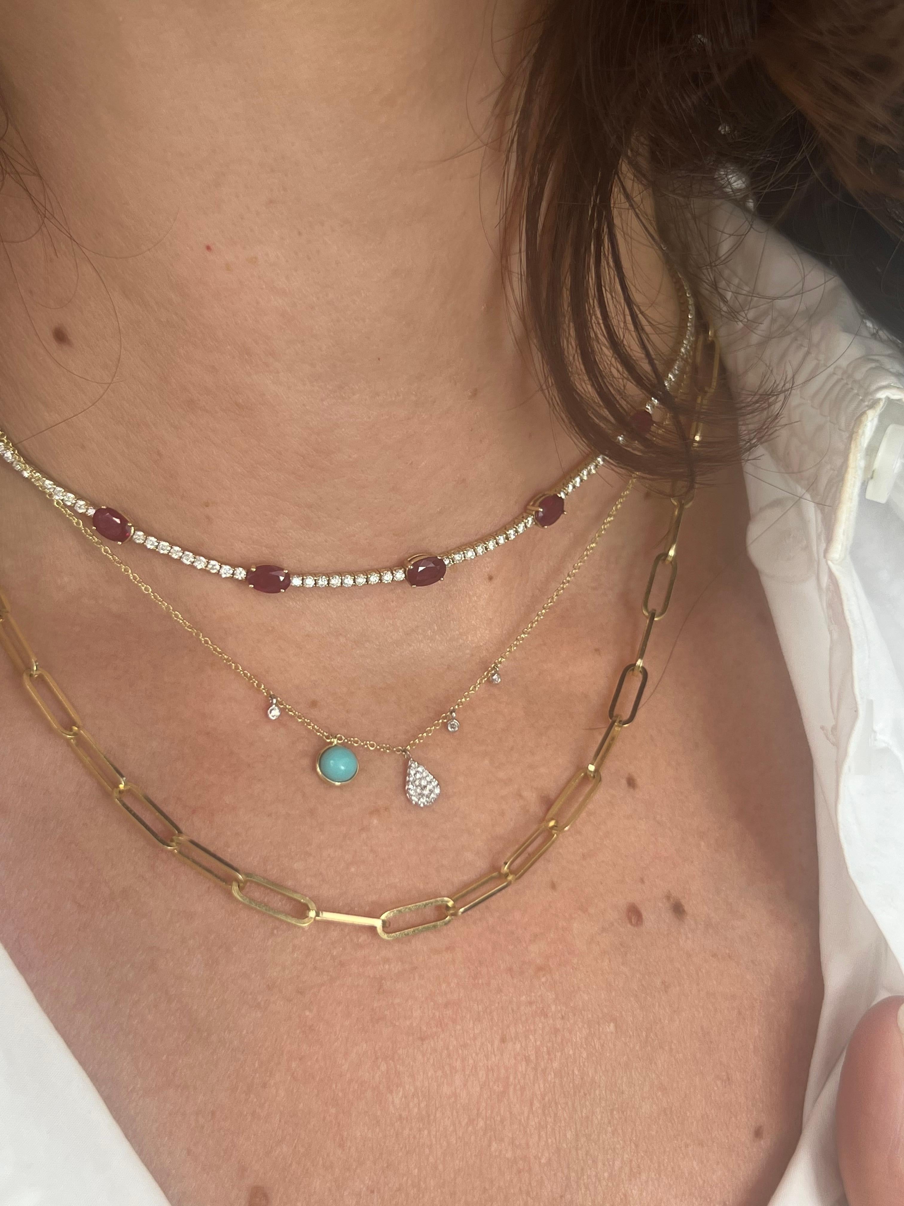 Brilliant Cut Meira T Turquoise Necklace For Sale