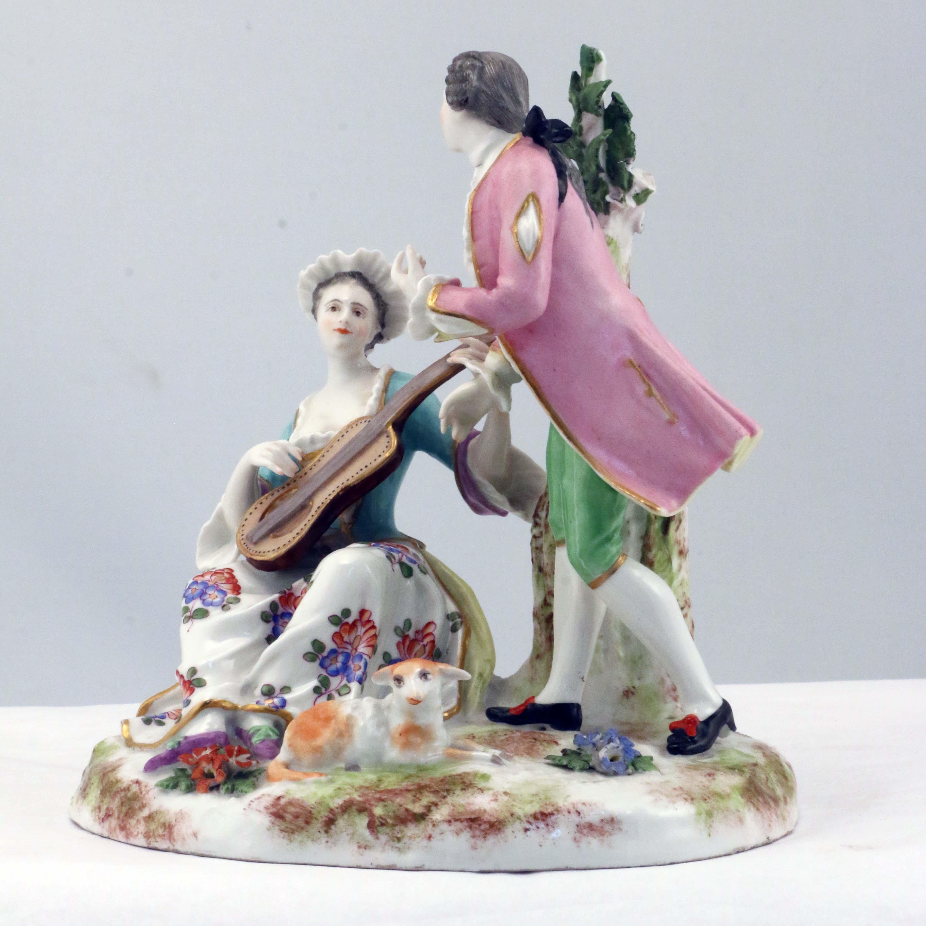 German Meissen 19th Century Porcelain Figural Group
