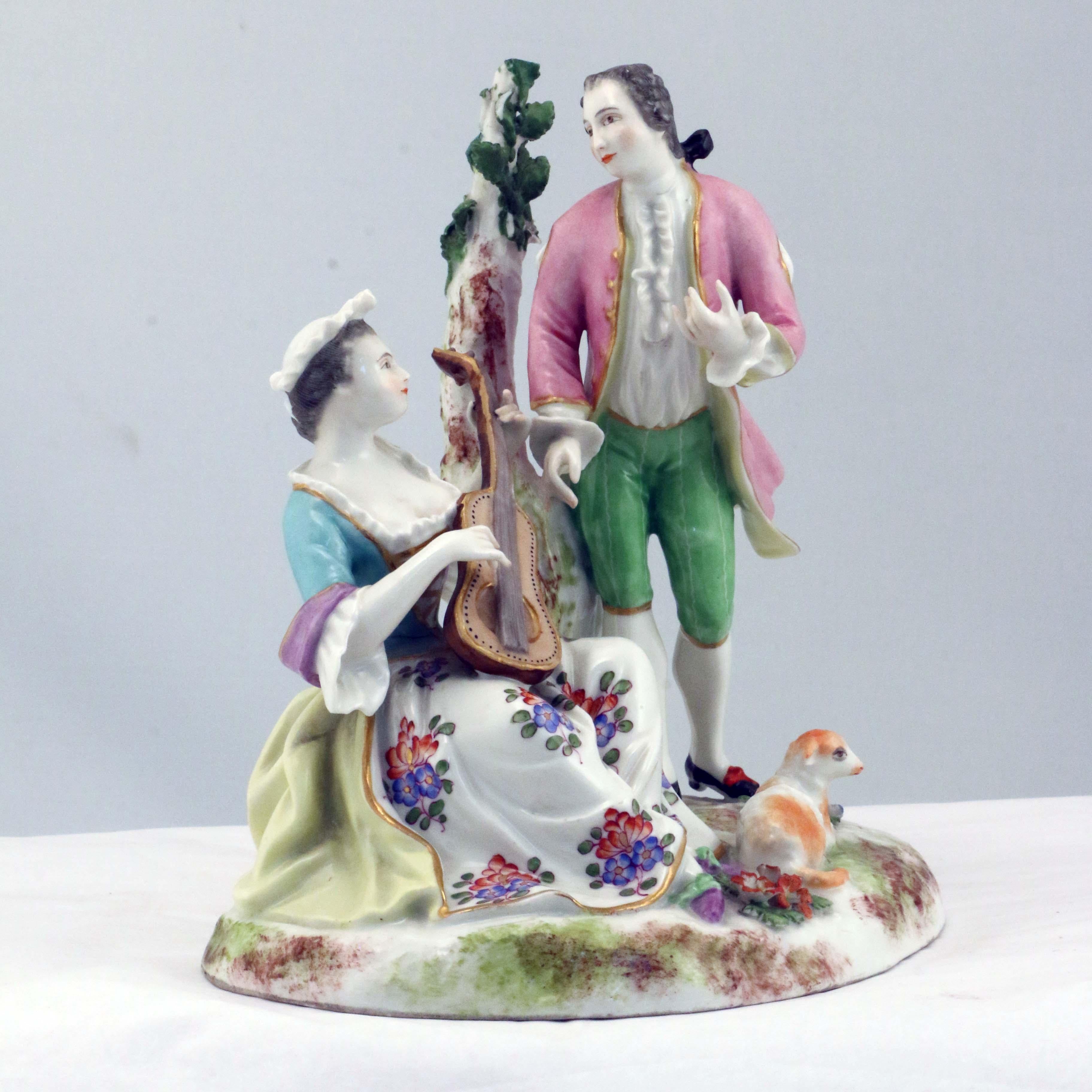 Meissen 19th Century Porcelain Figural Group In Good Condition In Montreal, QC