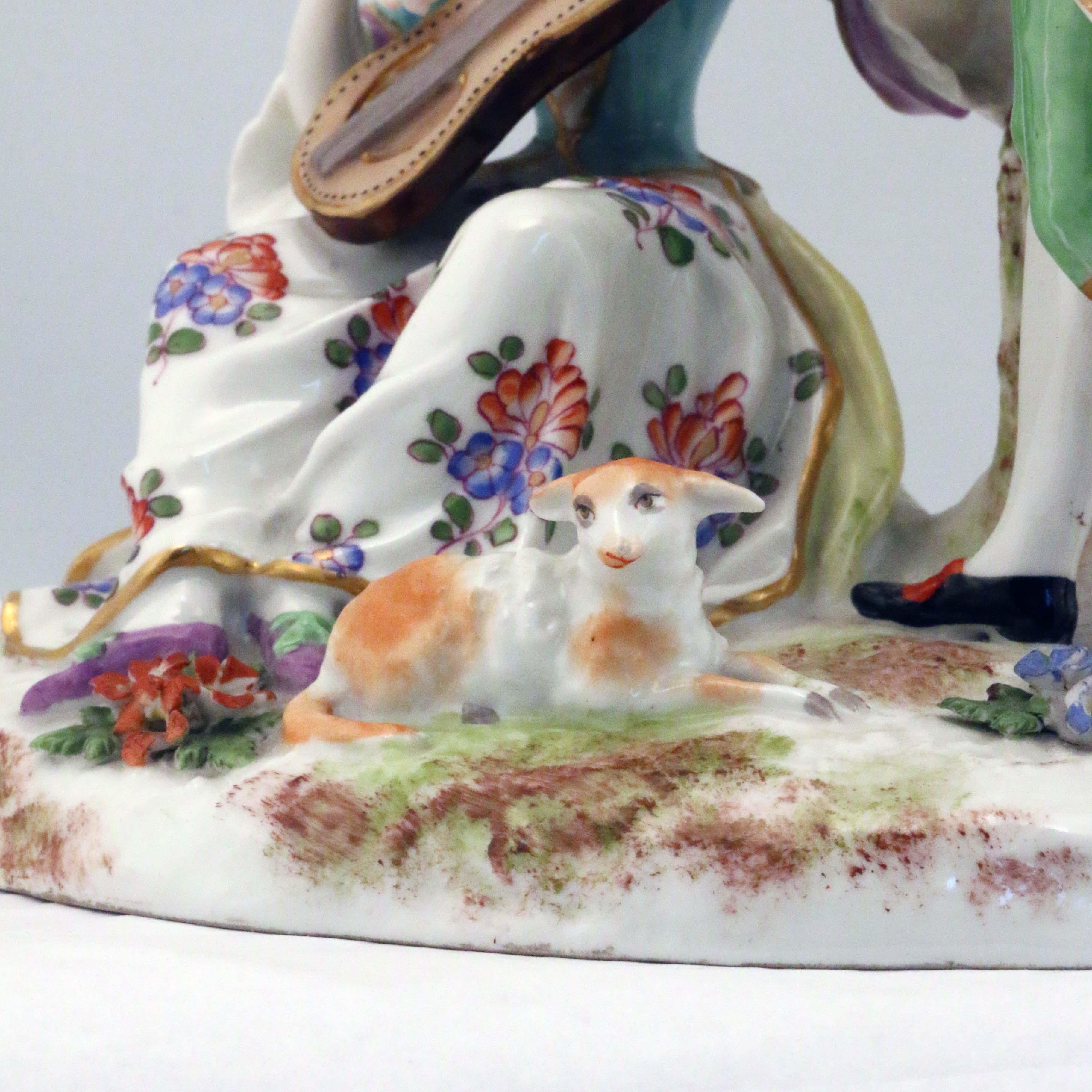 Meissen 19th Century Porcelain Figural Group 3