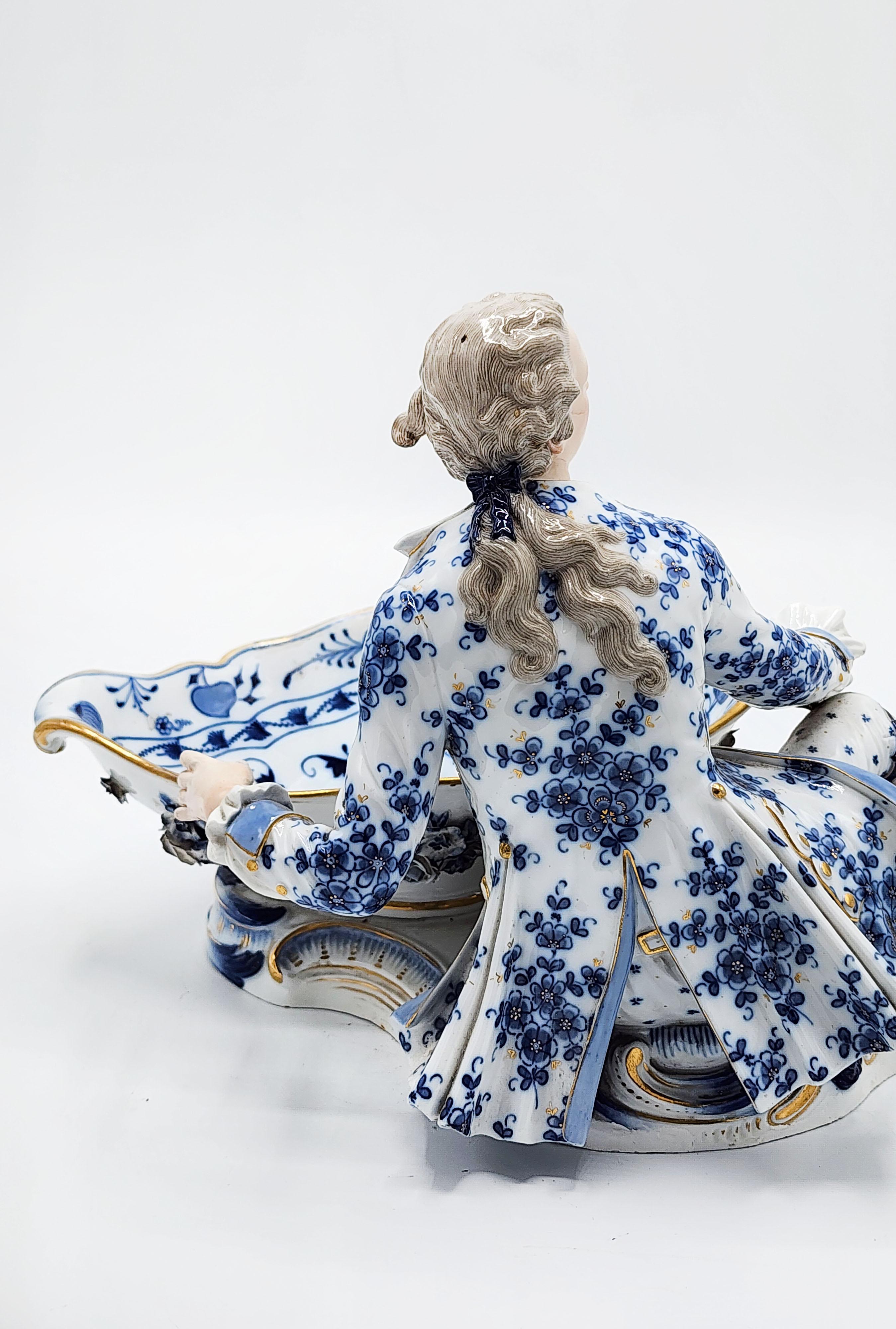 Fait main Figure en porcelaine de Meissen du 19ème siècle « Genttleman » en vente