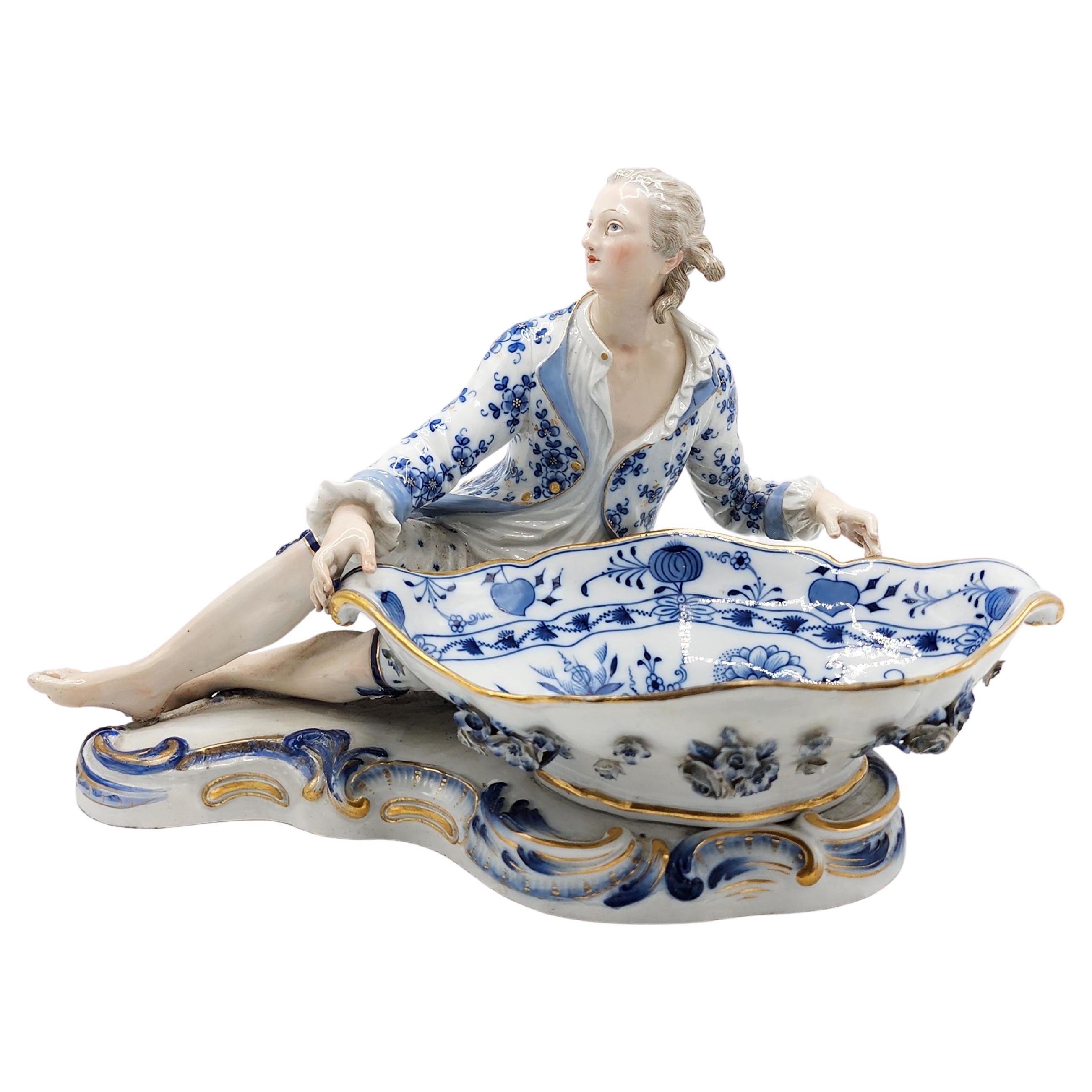 Porzellanfigur „Gentleman“ aus Meissen, 19. Jahrhundert im Angebot