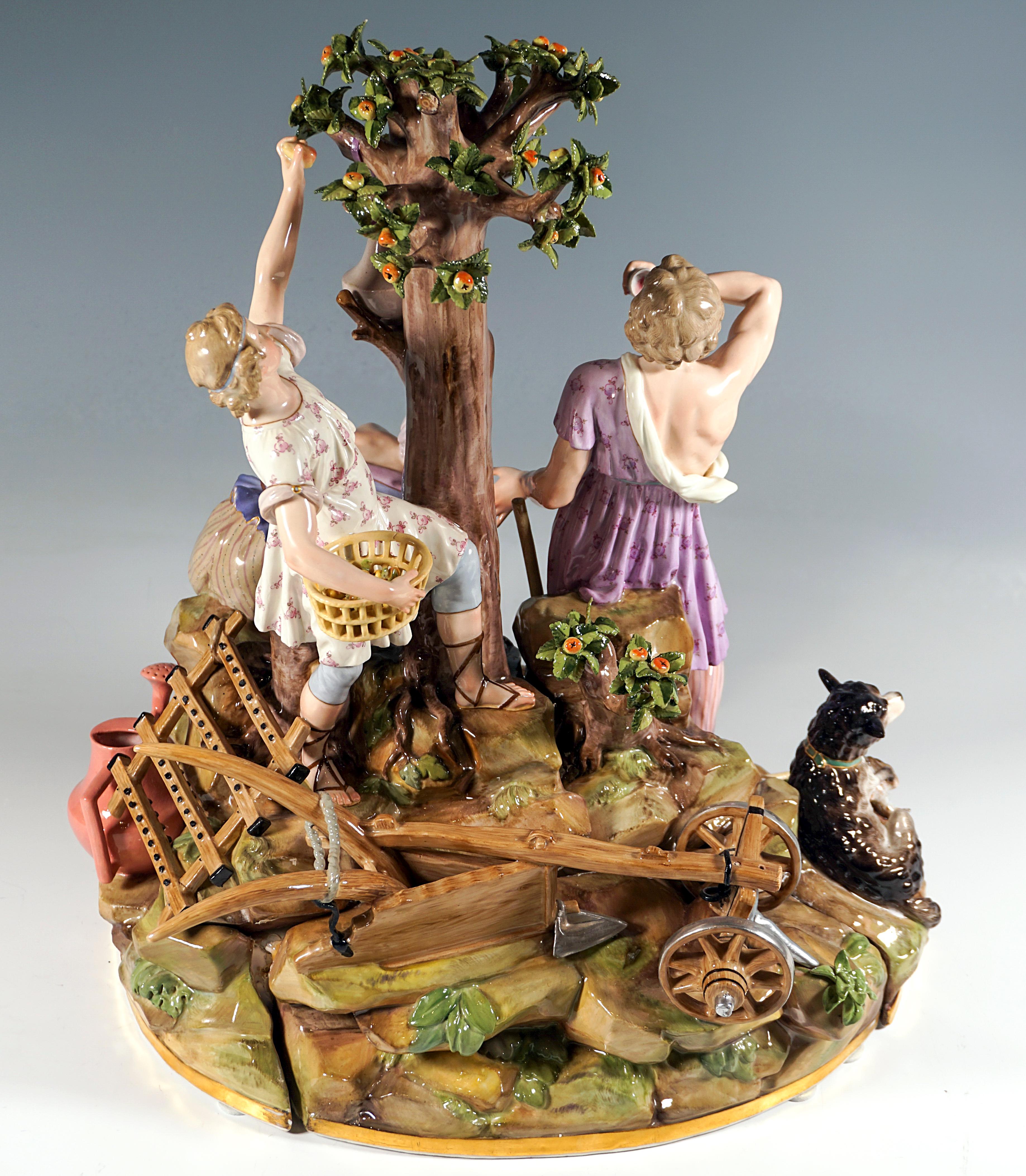 Meissen Allegorical Group 'The Agriculture', by M.V. Acier, Germany, Ca 1870 In Good Condition For Sale In Vienna, AT