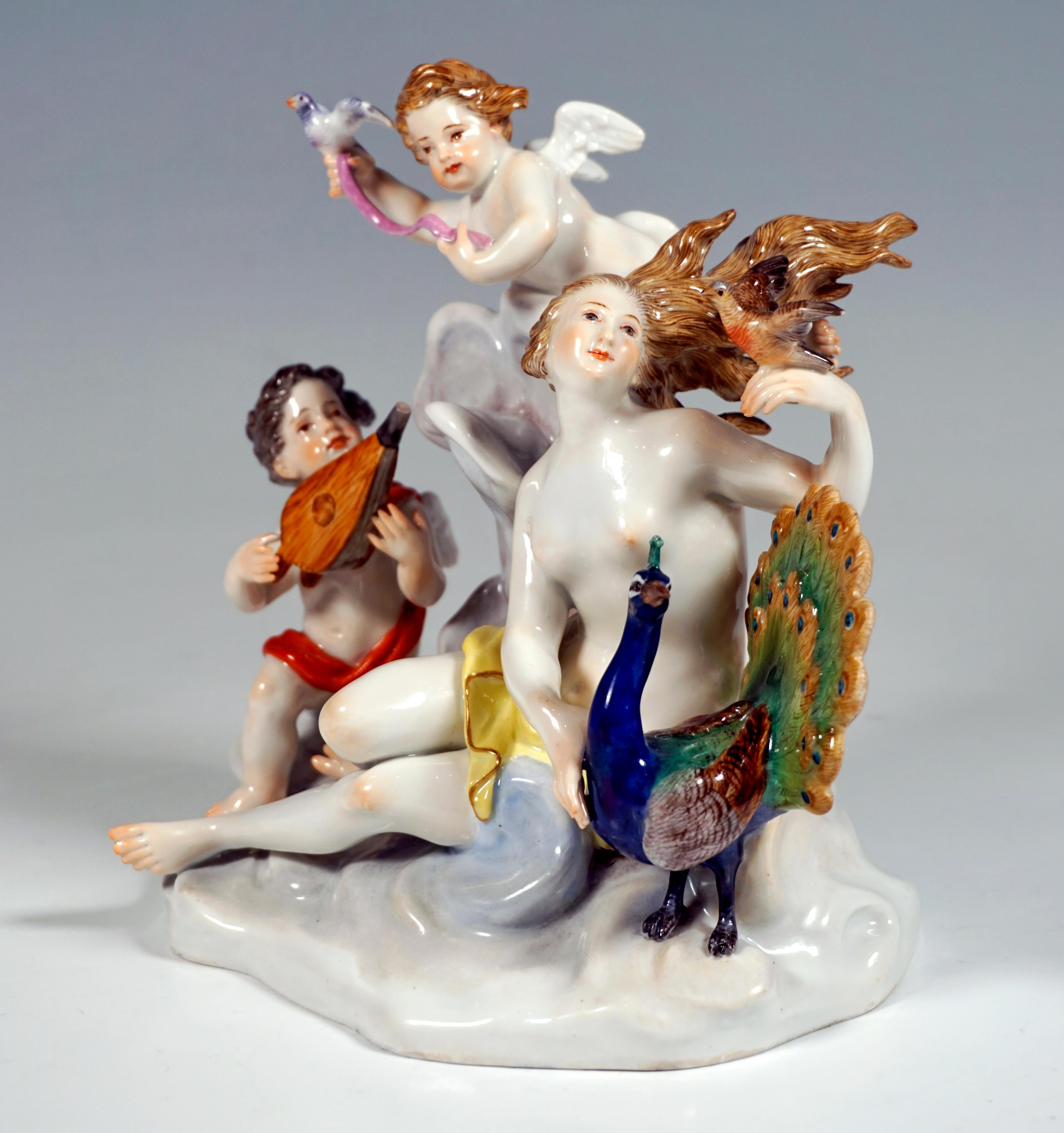 Meissen Allegorical Group 'The Air', by J.J. Kaendler, Germany, Around 1850 In Good Condition In Vienna, AT
