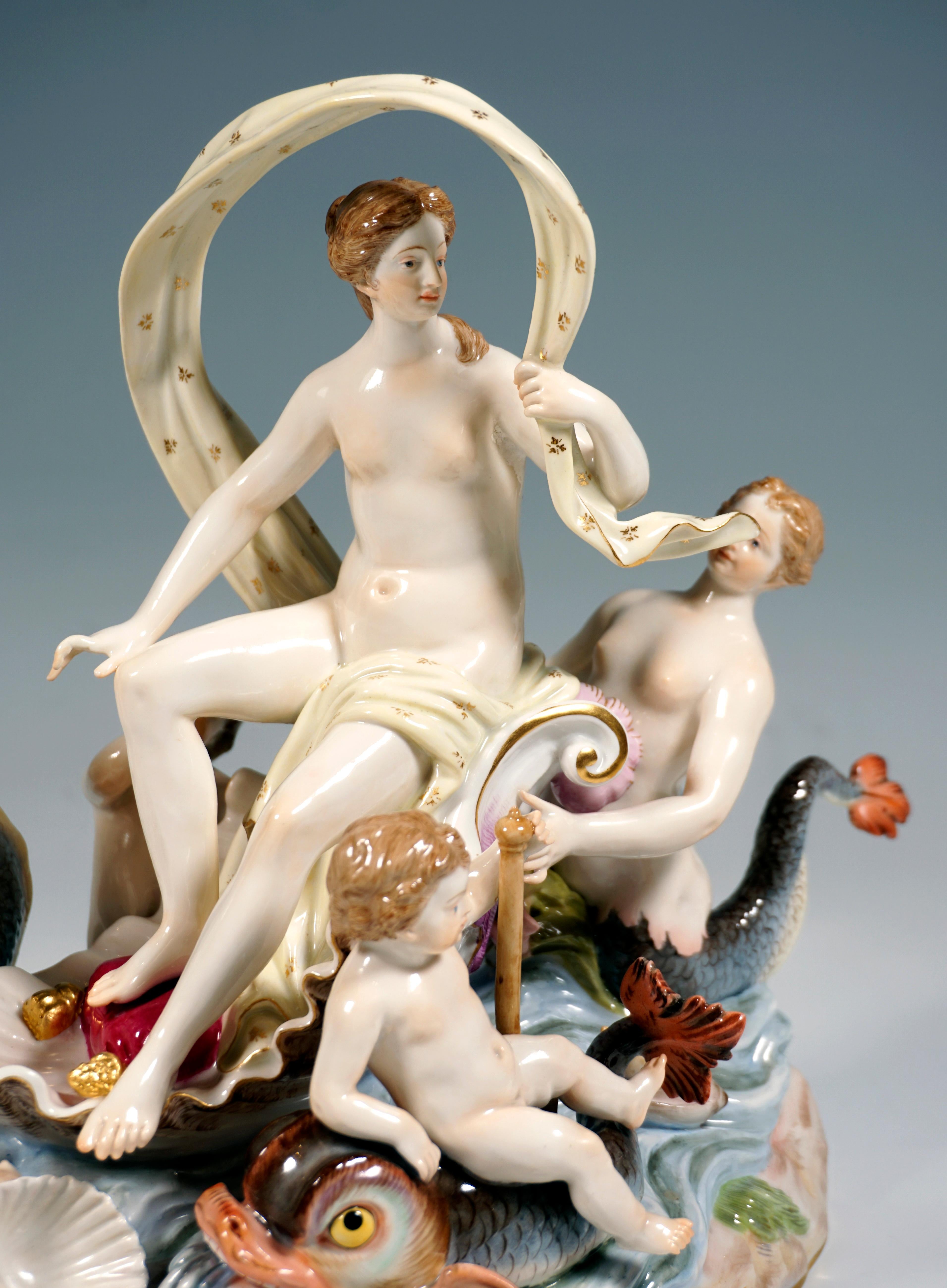 Meissen Allegorical Group 'The Water', by M.V. Acier, Germany, Around 1860 5