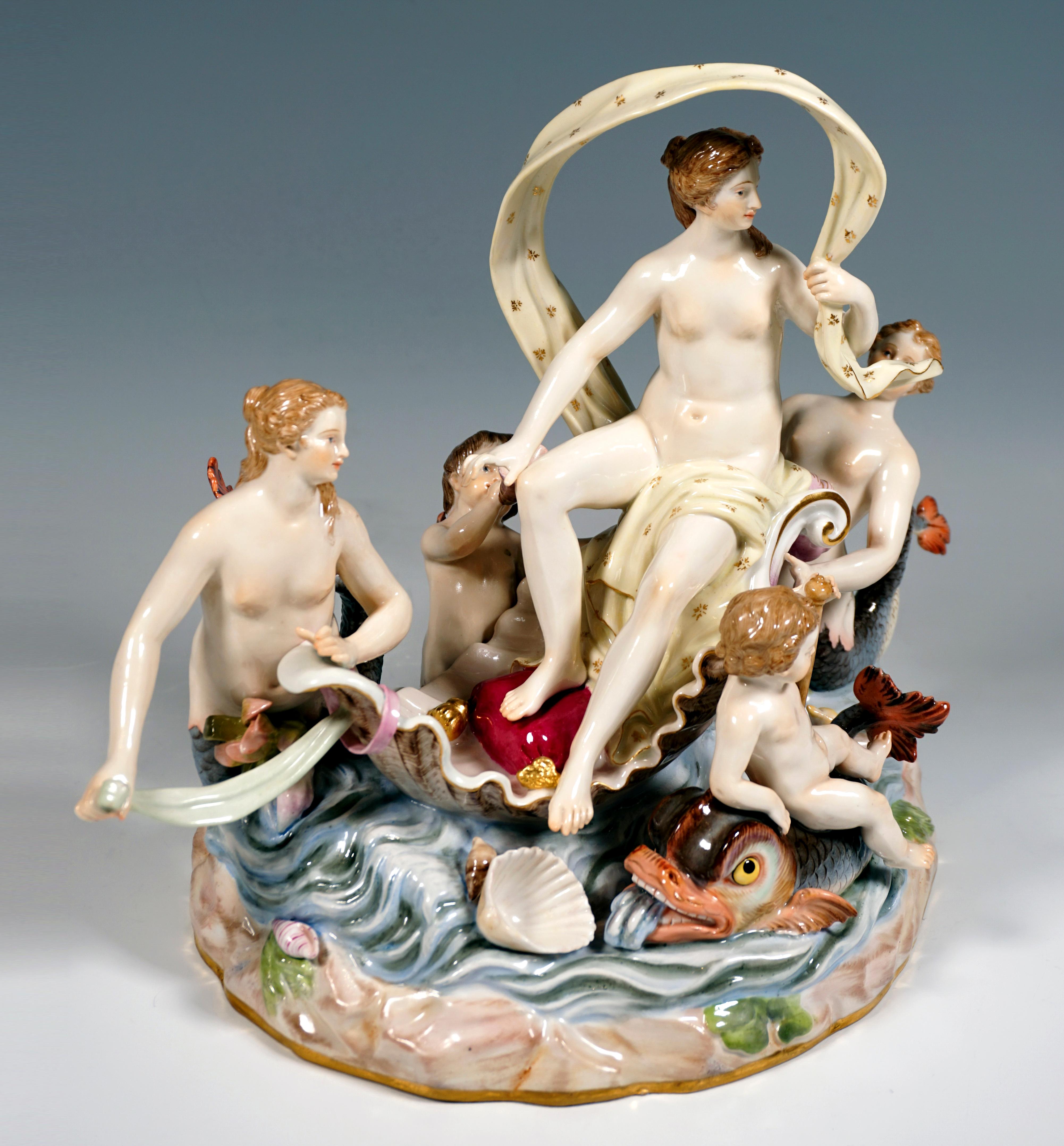 Meissen Allegorical Group 'The Water', by M.V. Acier, Germany, Around 1860 1