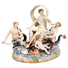 Meissen Allegorical Group 'The Water', by M.V. Acier, Germany, Around 1860