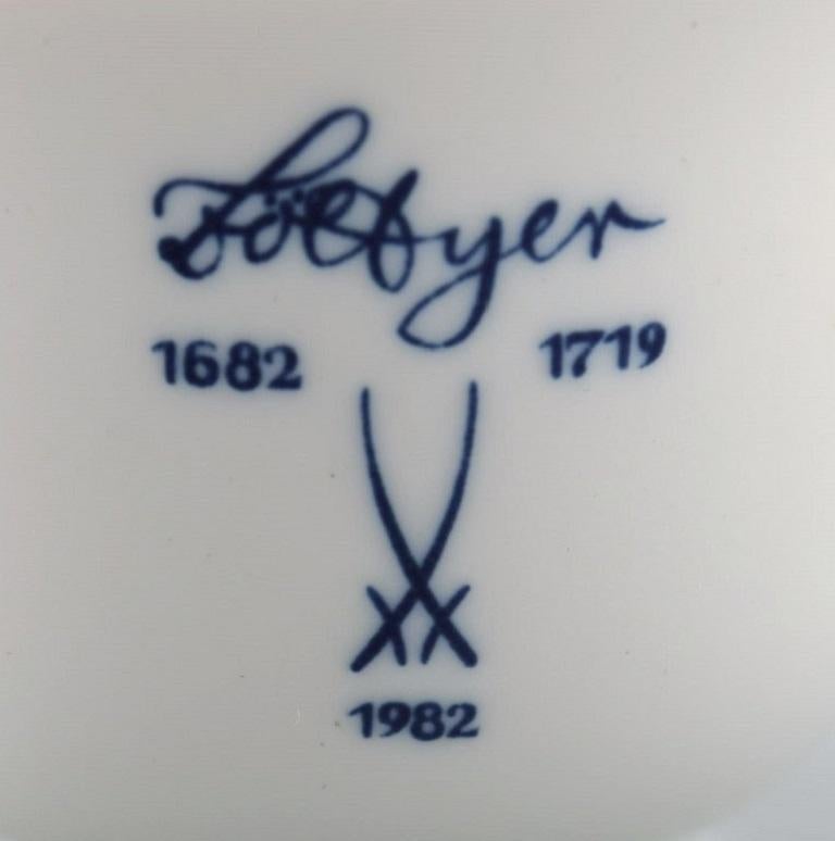 German Meissen Anniversary Teacup in Hand-Painted Porcelain, Dated 1982