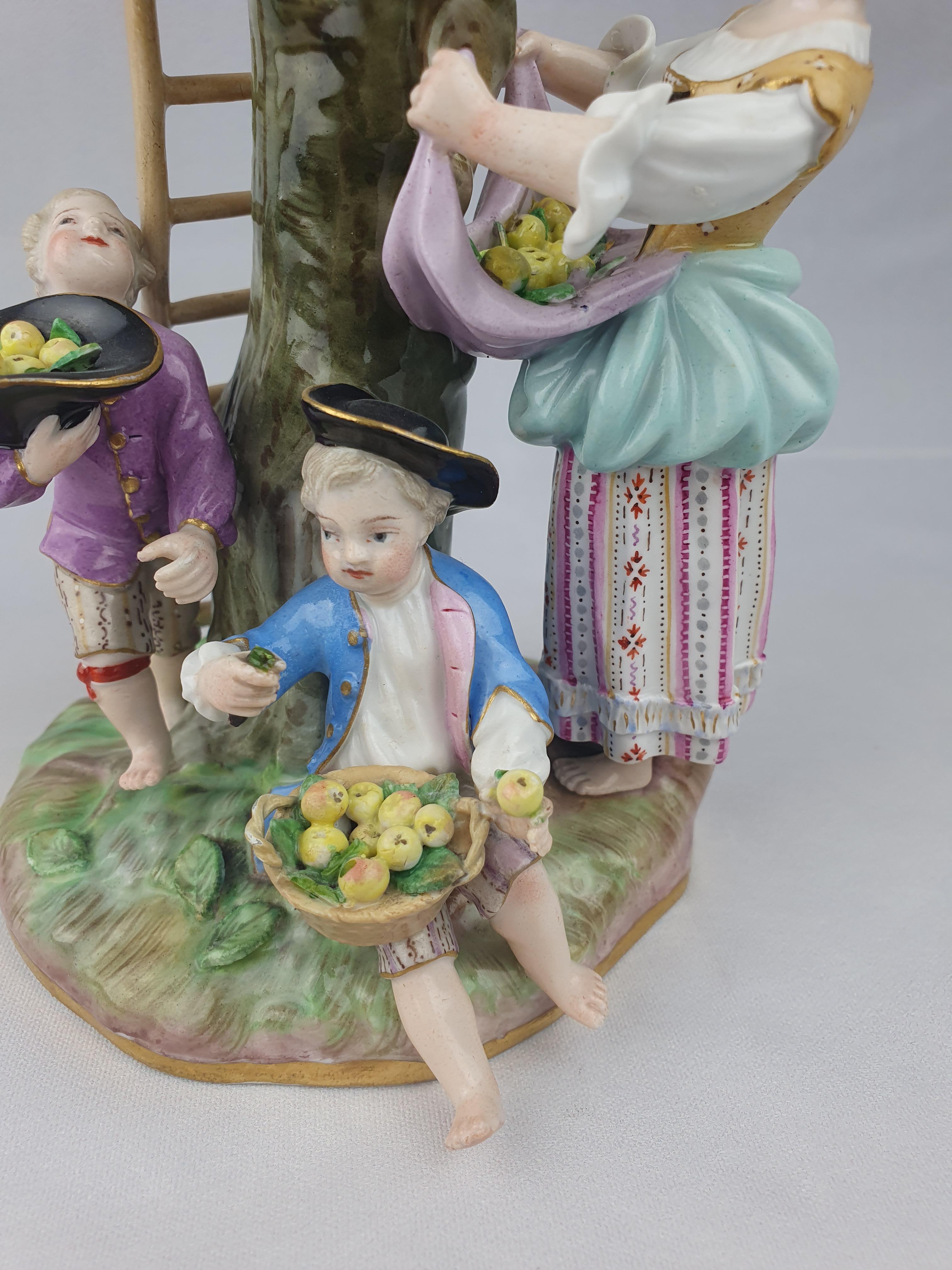 Meissen Apple Picking Group For Sale 1