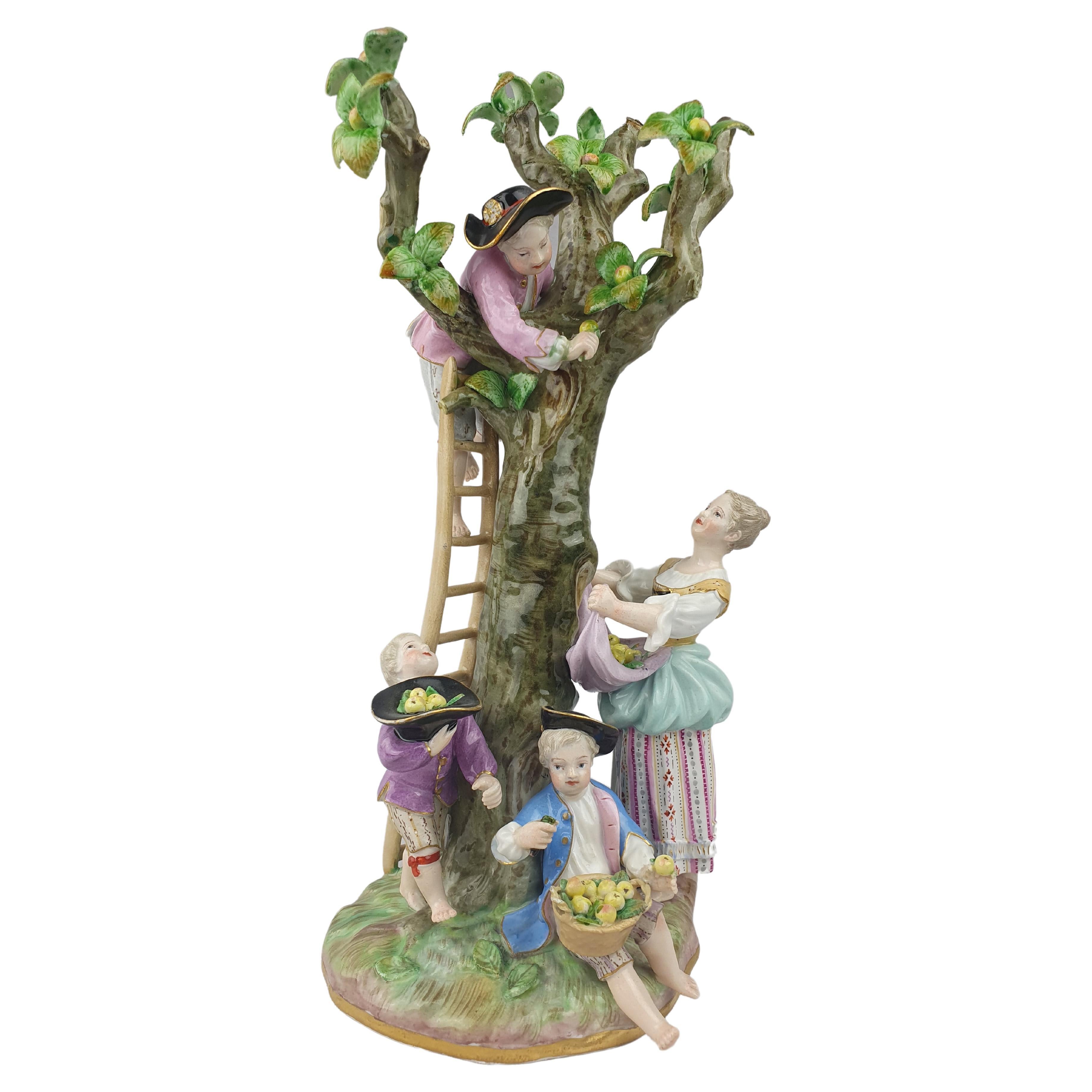 Meissen Apple Picking Group For Sale