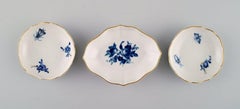 Meissen Aquatinta, Two Lidded Jars and Three Caviar Bowls in Porcelain