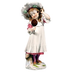 Meissener Jugendstil-Figur, „Der erste Schmuck“, Paul Helmig, Deutschland, um 1907