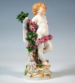 Meissen Art Nouveau Figure 'Tied Up Cupid' by Paul Helmig, Germany Circa 1900