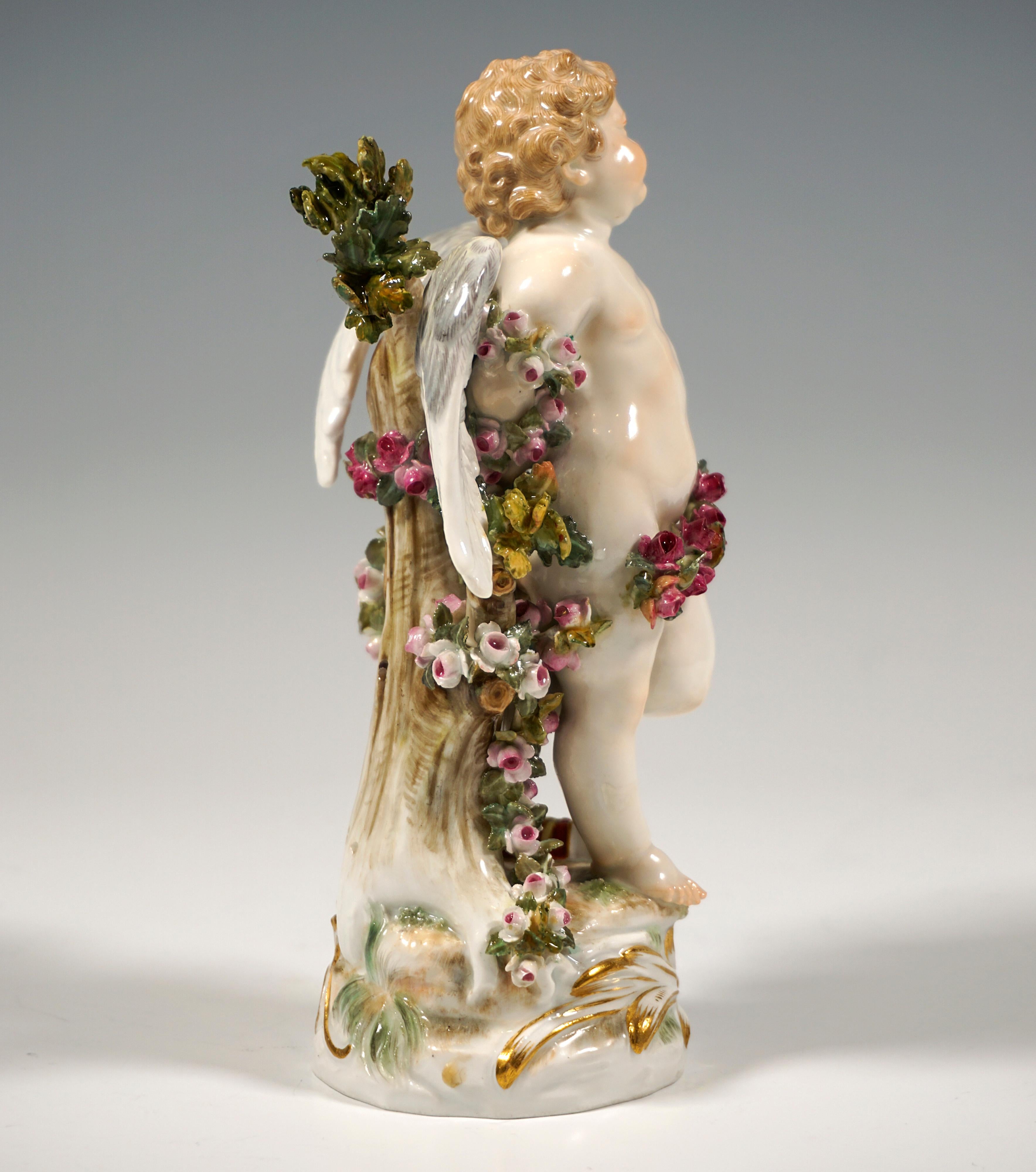 Meissen Art Nouveau Figure 'Tied Up Cupid' by Paul Helmig, Germany Circa 1900 In Good Condition In Vienna, AT