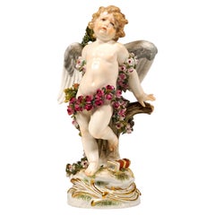 Meissen Art Nouveau Figure 'Tied Up Cupid' by Paul Helmig, Germany Circa 1900