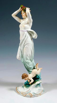 Meissen Art Nouveau Figurine 'The Birth of Venus' by Friedrich Offermann