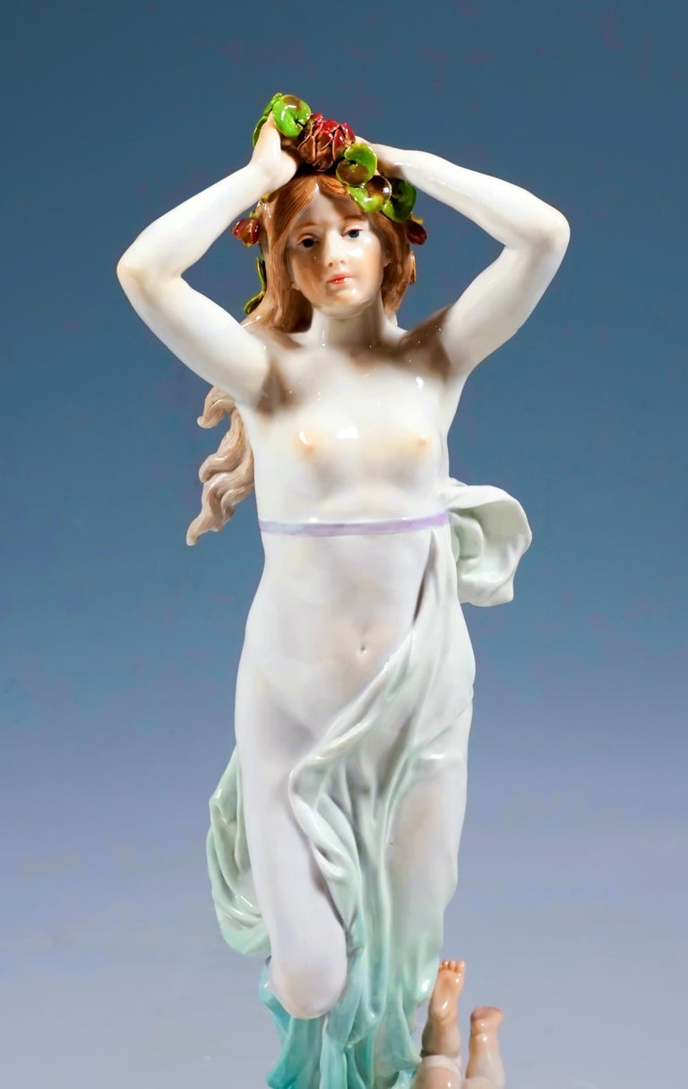 Meissen Art Nouveau Figurine 'The Birth of Venus' by Friedrich