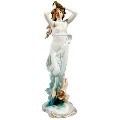 Meissen Art Nouveau Figurine 'The Birth of Venus' by Friedrich Offermann