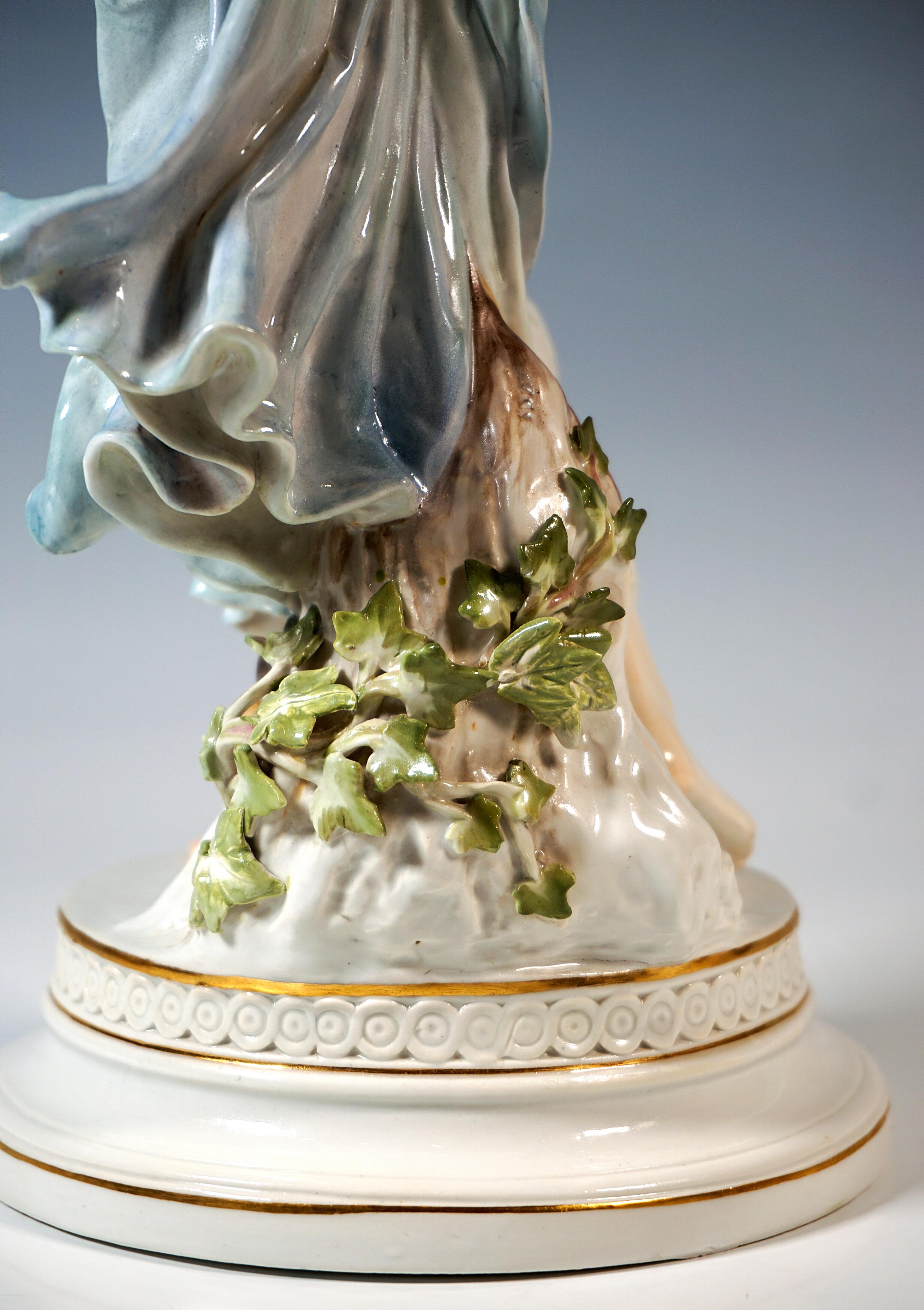 Meissen Art Nouveau Figurine, Young Lady Ball Player by Walter Schott, ca 1900 For Sale 2