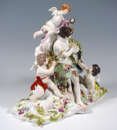 Meissen Art Nouveau Group 'the Air' by Paul Helmig, Germany, Around 1900