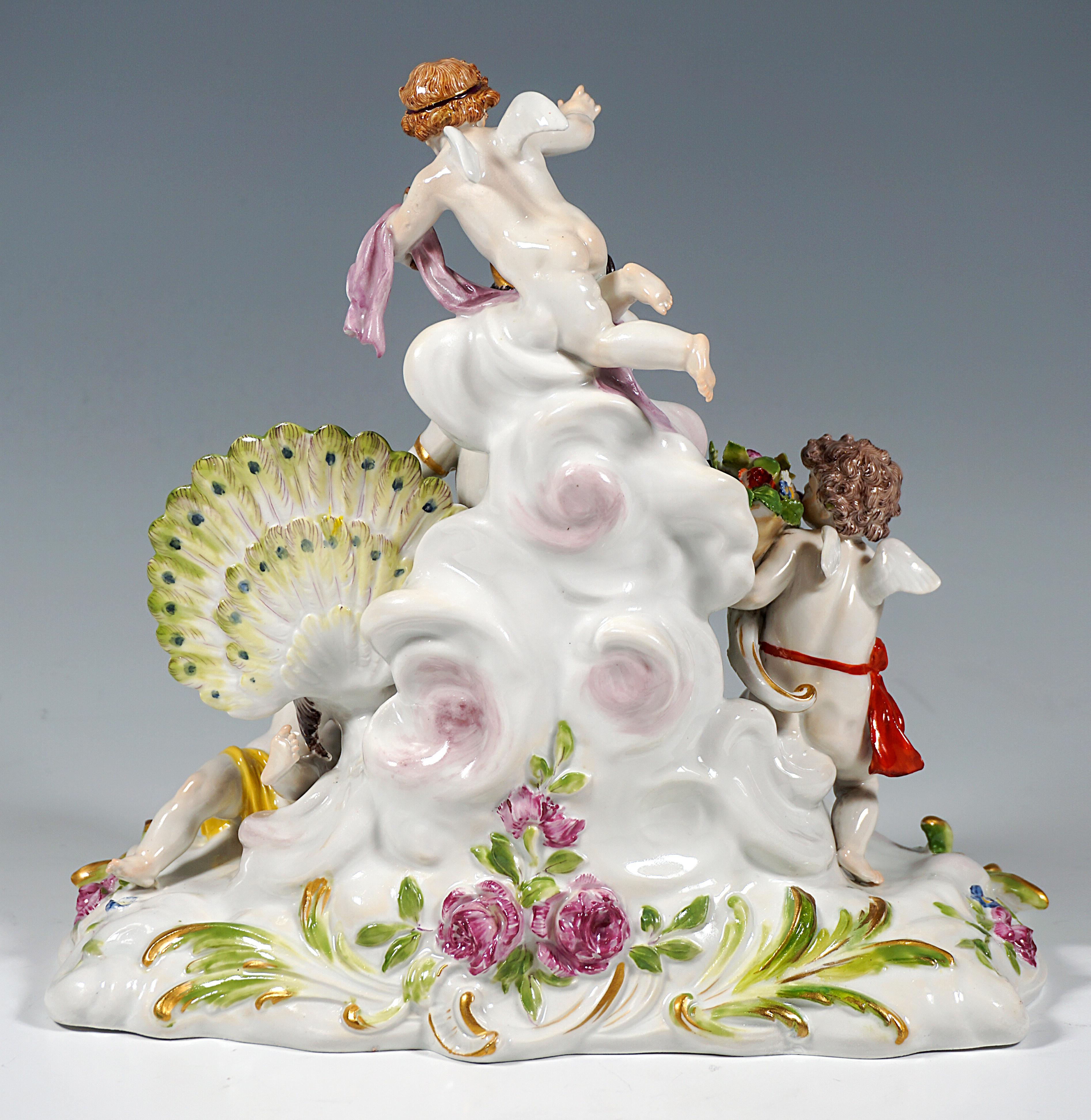 Meissen Art Nouveau Group 'the Air' by Paul Helmig, Germany, Around 1900 In Good Condition For Sale In Vienna, AT