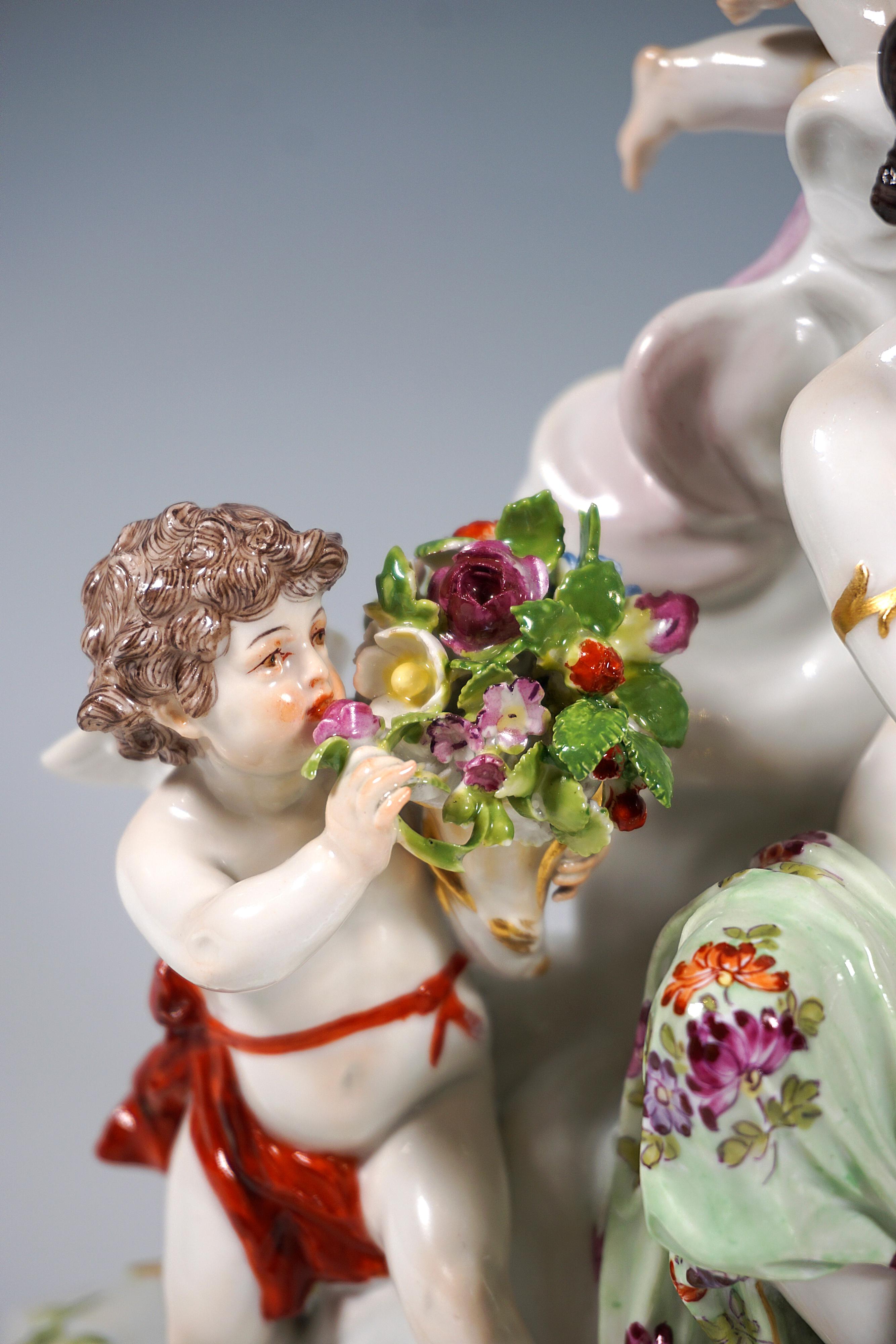 Meissen Art Nouveau Group 'the Air' by Paul Helmig, Germany, Around 1900 For Sale 2