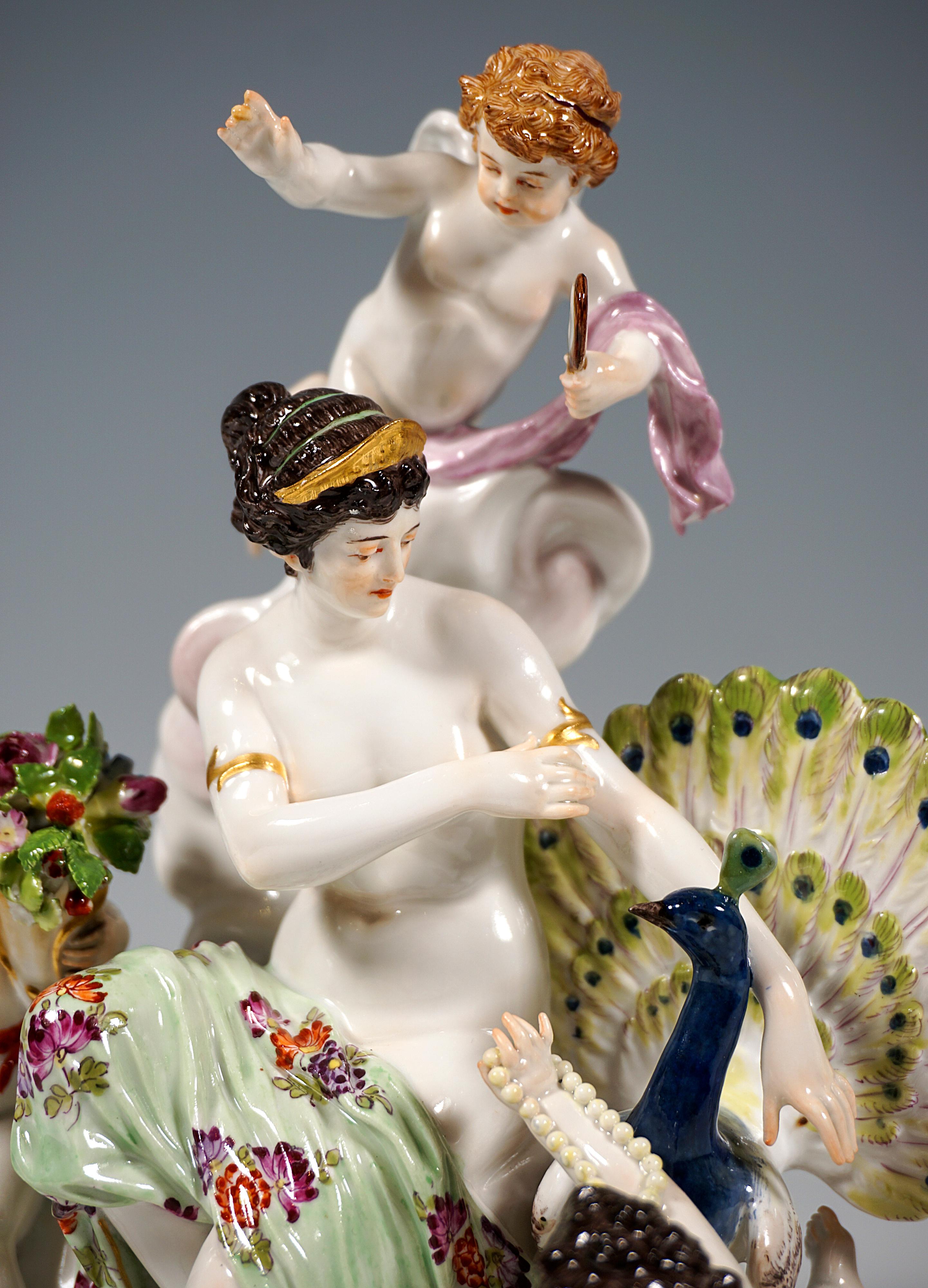 Meissen Art Nouveau Group 'the Air' by Paul Helmig, Germany, Around 1900 For Sale 3
