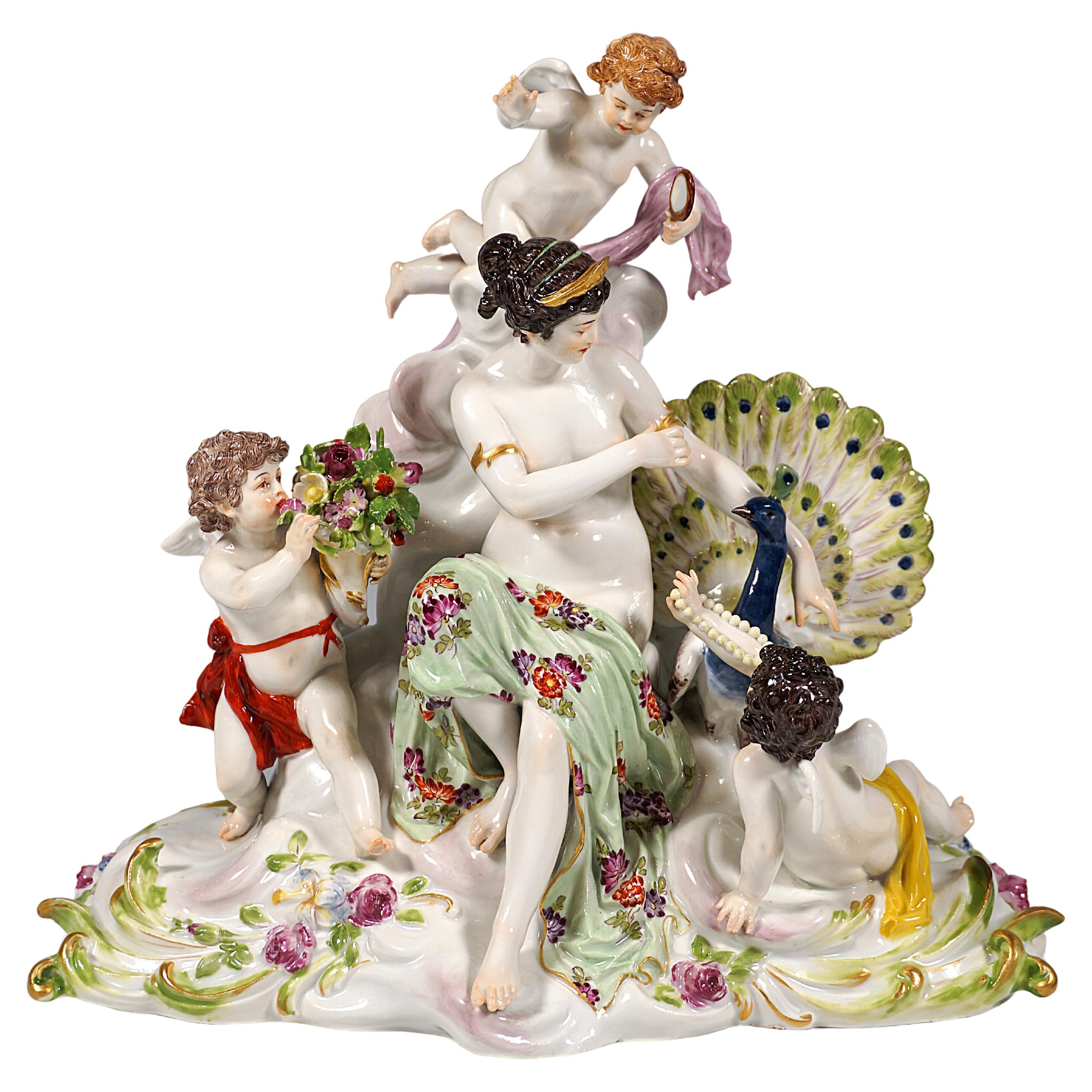 Meissen Art Nouveau Group 'the Air' by Paul Helmig, Germany, Around 1900 For Sale