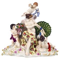 Meissen Art Nouveau Group 'The Air' by Paul Helmig, Germany Around 1900