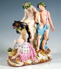 Gruppo Bacchant di Meissen, Sileno ubriaco su asino, di E.A. Leuteritz, 1860 circa