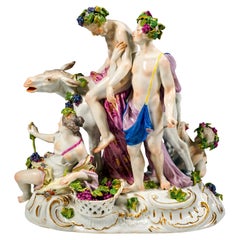 Meissener Bacchant Group „Drunken Silenus On Donkey“, von F.E. Meyer, 1763-1773