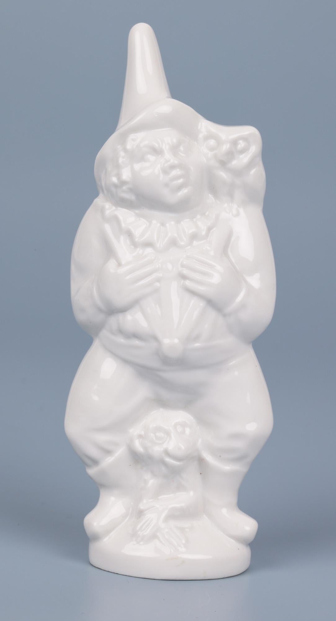 Meissen Blanc de Chine Porcelain Jester and Monkey Figure For Sale 5