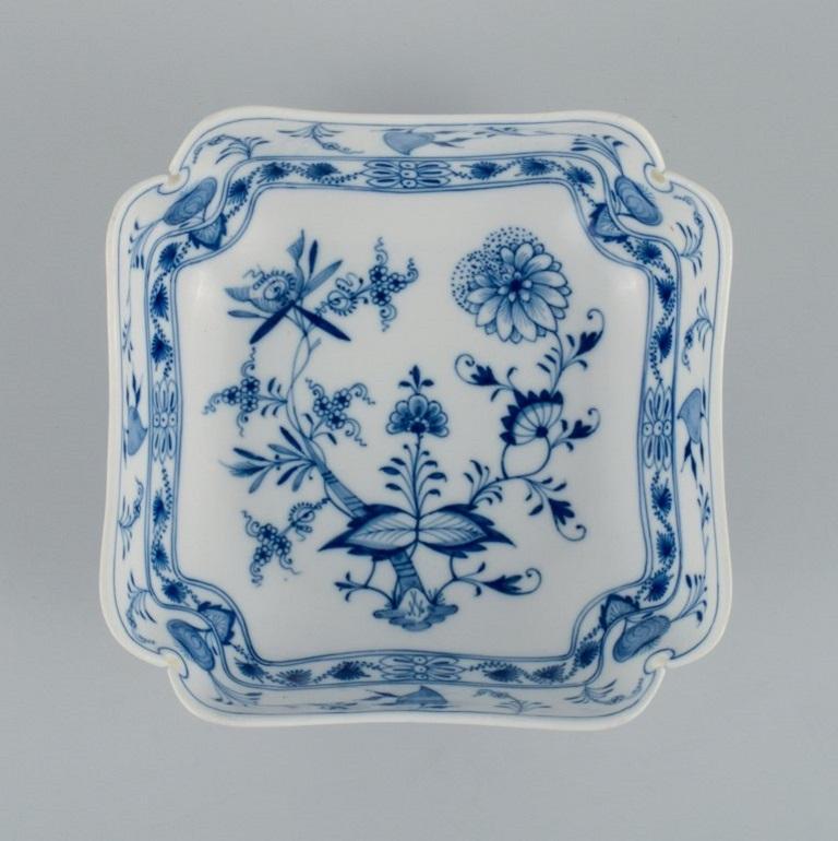 Hand-Painted Meissen, Blue Onion Bowl in Porcelain, circa 1900