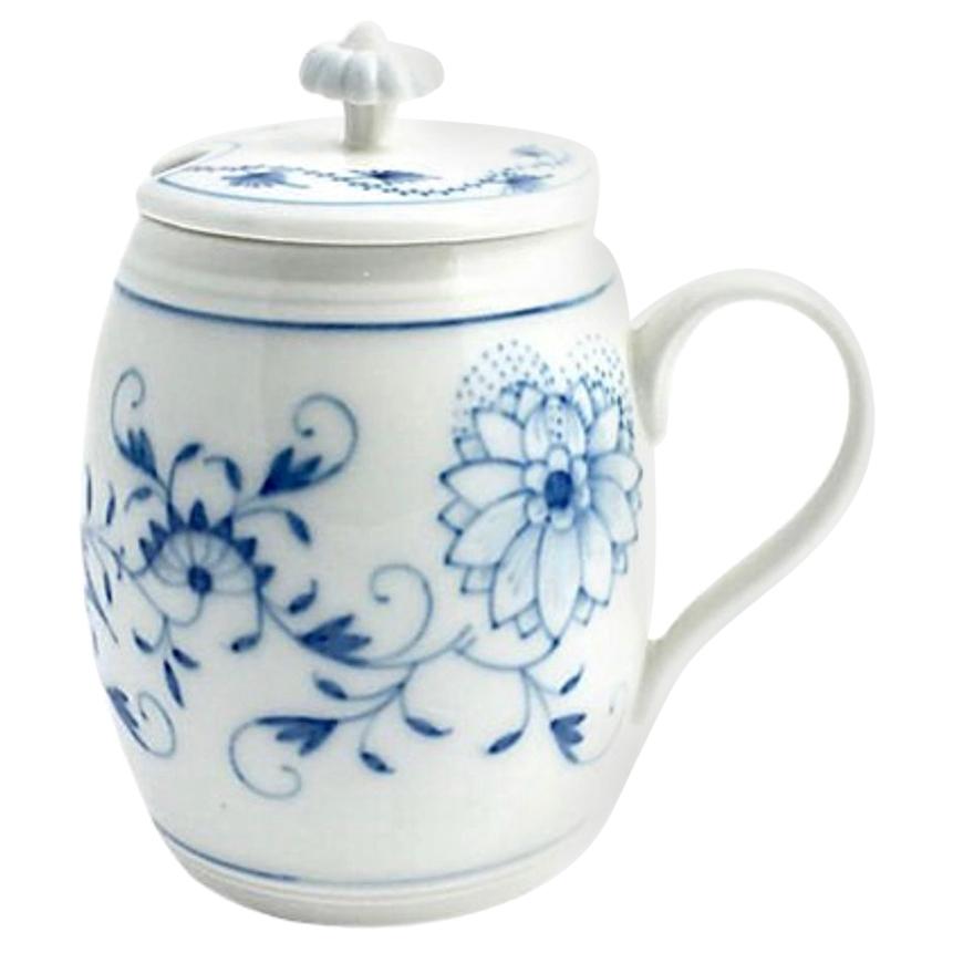 Meissen Blue Onion Condiment Jar For Sale