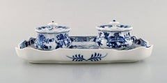 Meissen Blue Onion Ink Well in Hand Painted Porcelain, 1930s-1950s