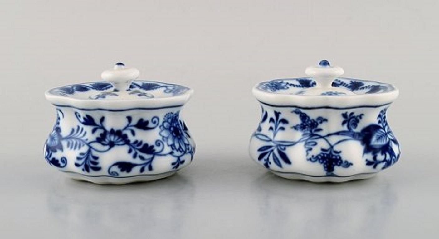 Mid-20th Century Meissen Blue Onion Ink Well in Hand Painted Porcelain, 1930s-1950s