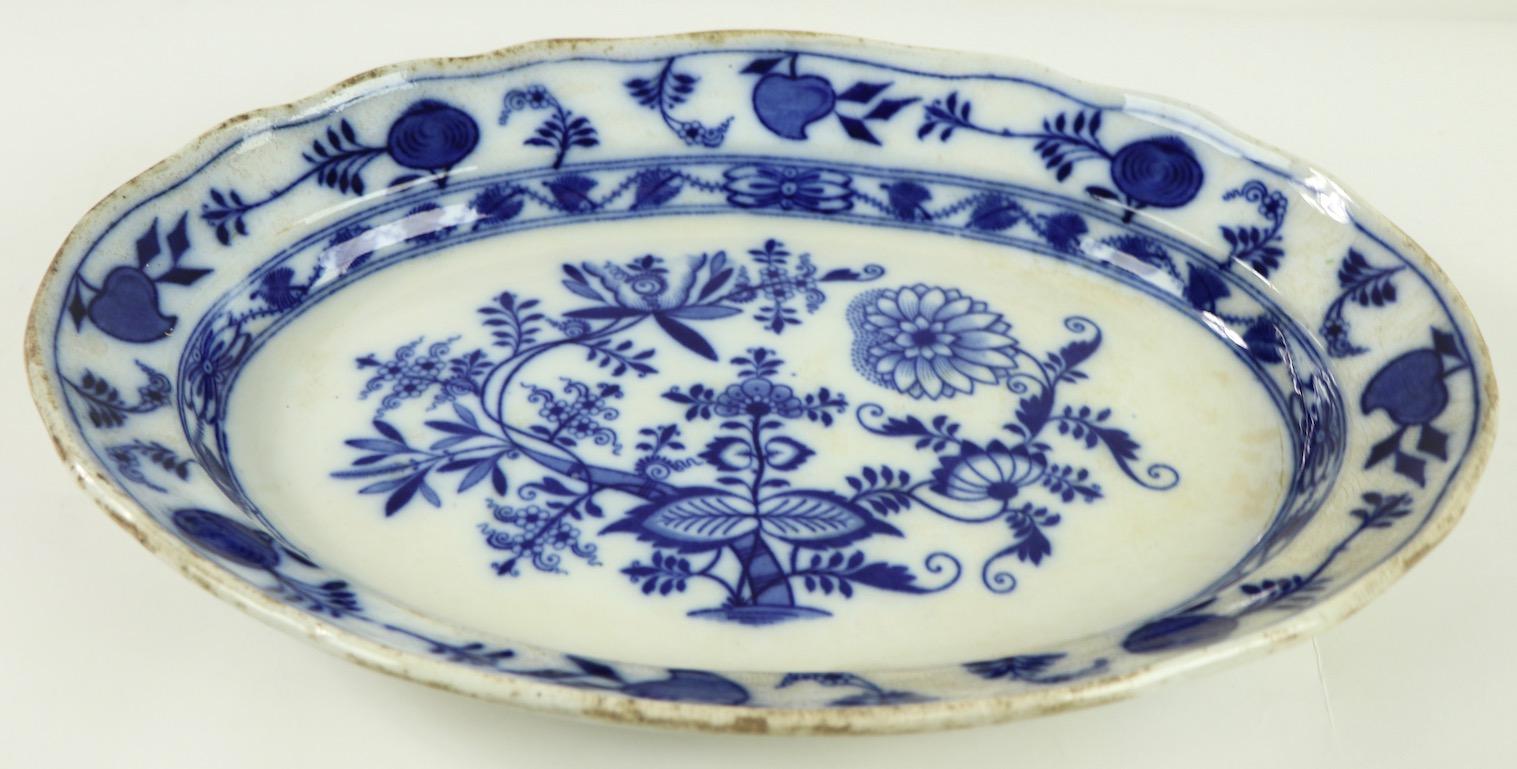 Victorian Meissen Blue Onion Serving Platter