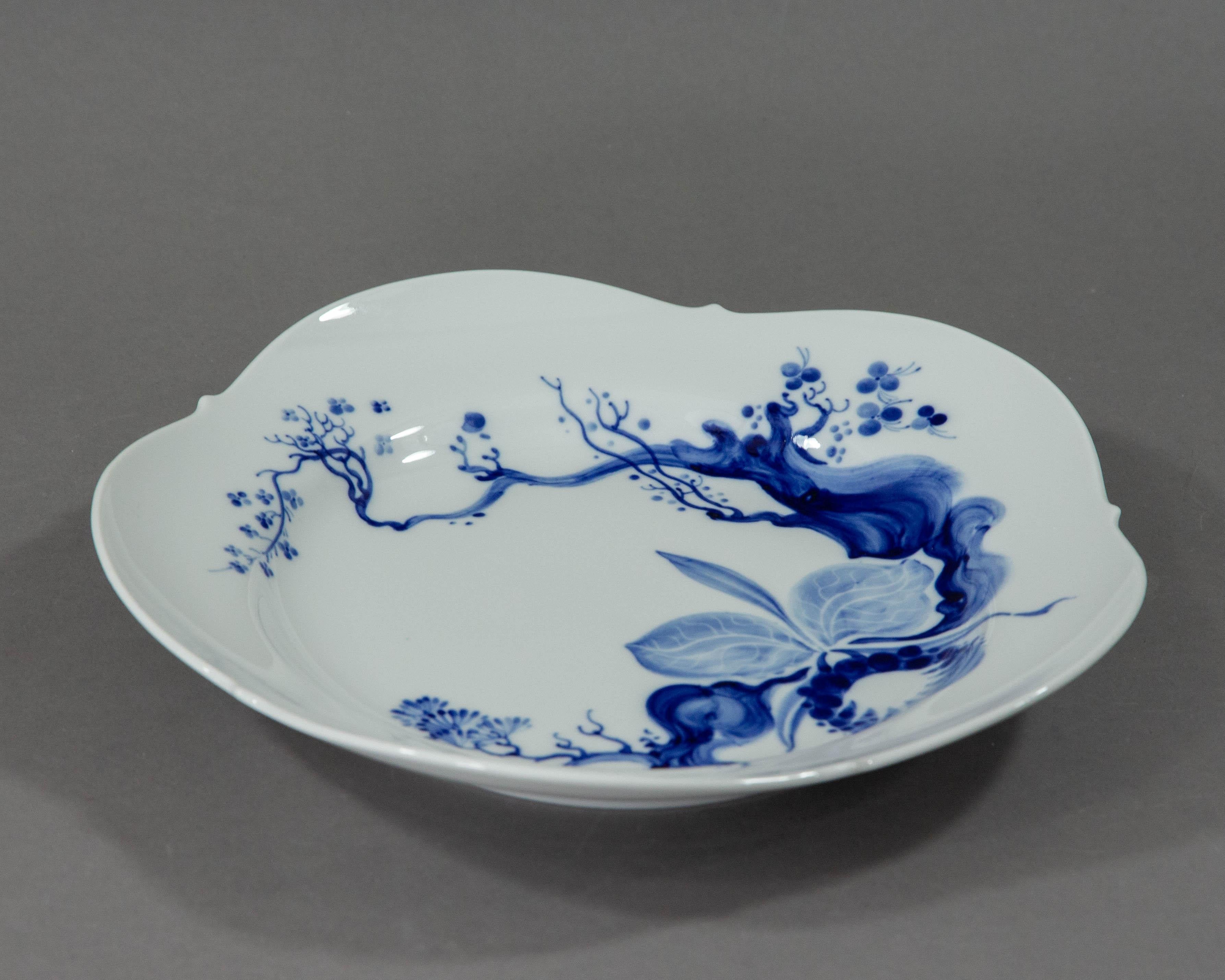 Hand-Painted Meissen, Blue Orchid, Dinner Plate For Sale