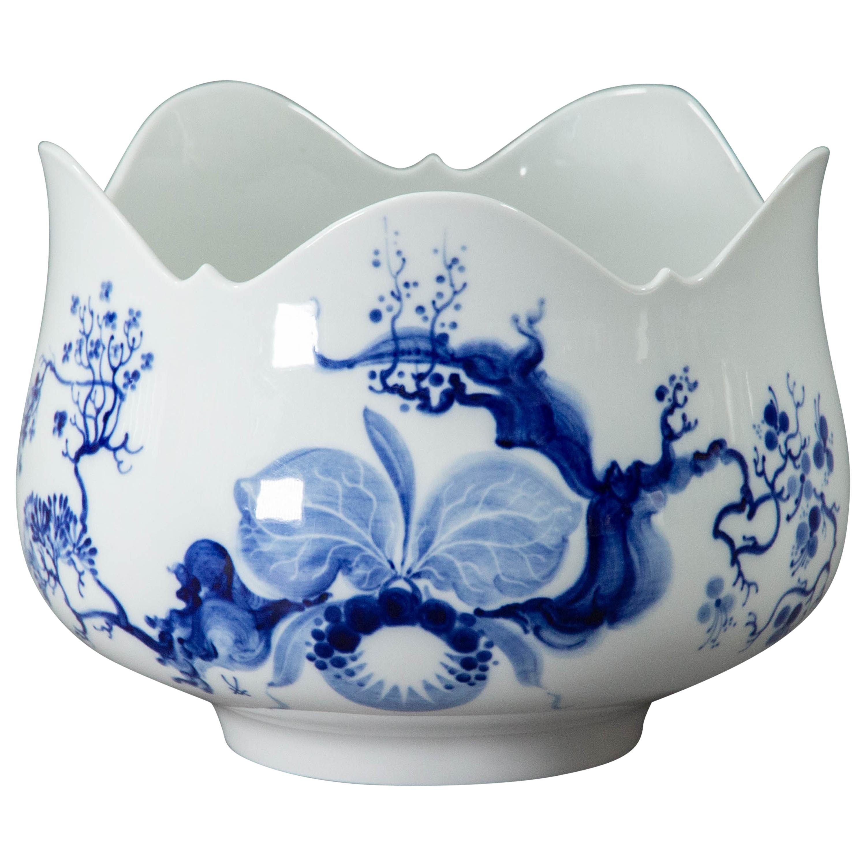 Meissen, Blue Orchid, Large Serving Bowl For Sale