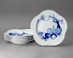 Meissen, Blue Orchid, Lunch Plate