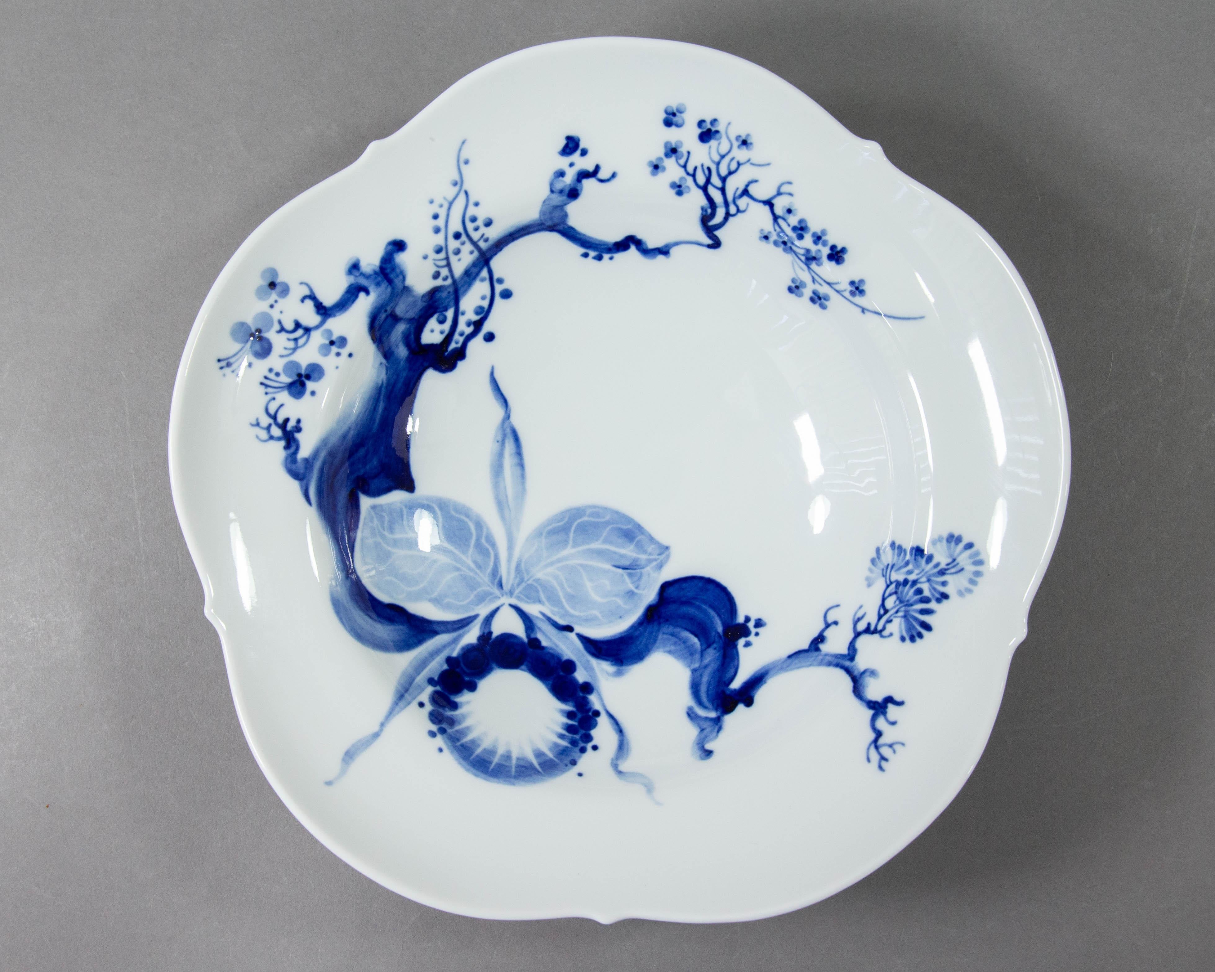 Rococo Meissen, Blue Orchid, Soup Plate