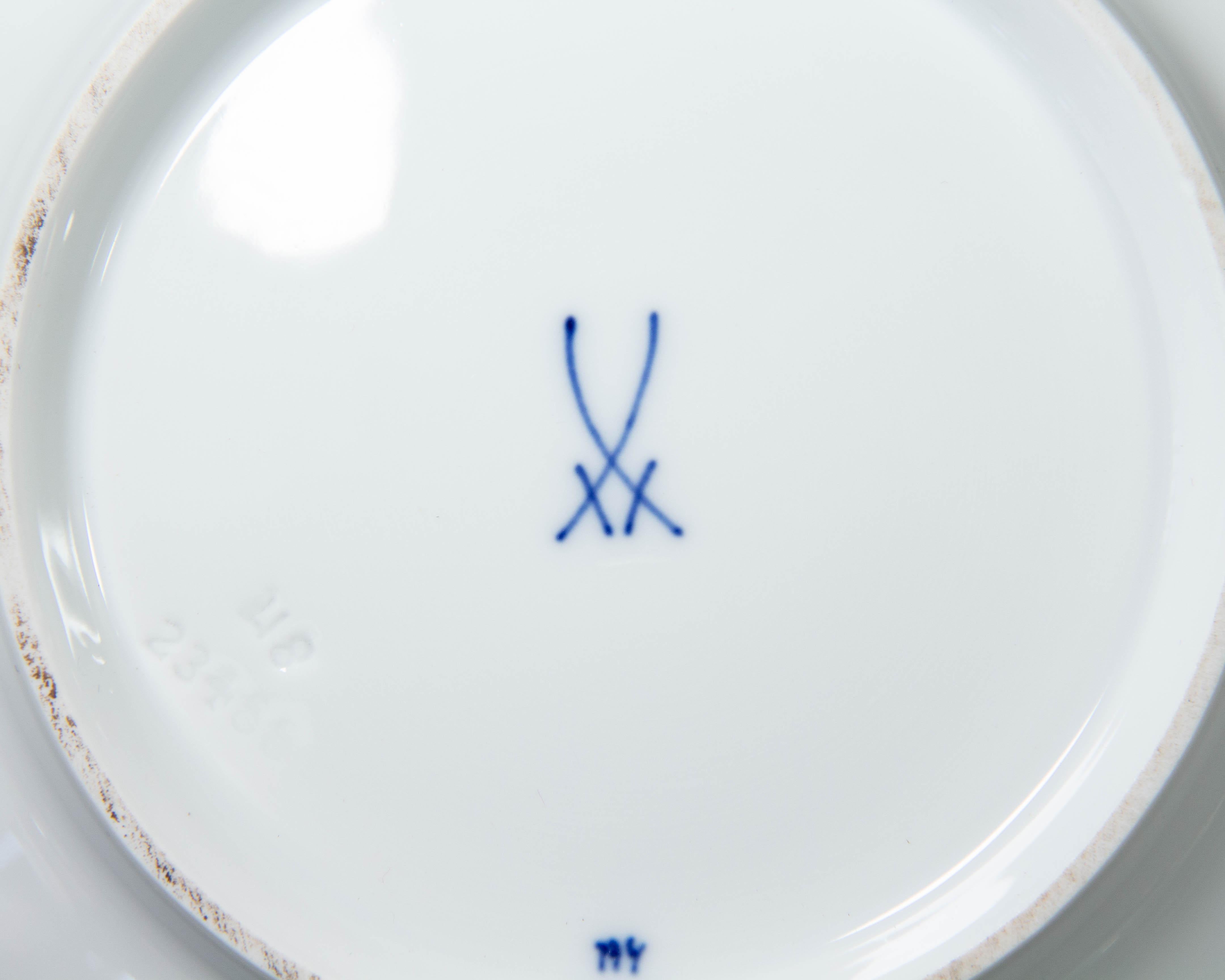 20th Century Meissen, Blue Orchid, Soup Plate