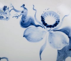 Meissen Bowl in Hand-Painted Porcelain Decorated with Cherry Tree Branches