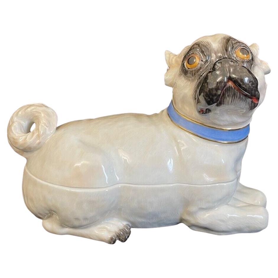 Meissen Box in Shape of a Pug For Sale